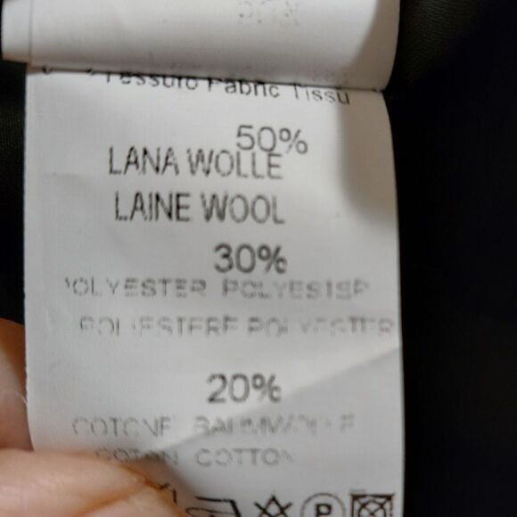 Vintage Italian Firma Wool Blend Plaid Pea Coat - Picture 8 of 8